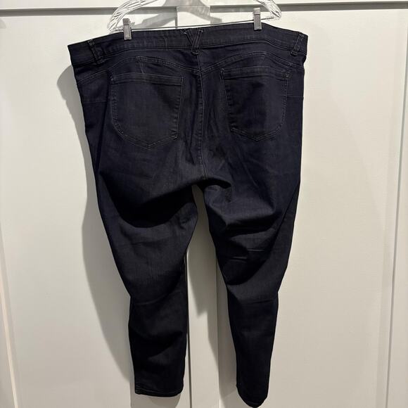 Democracy Jeans Womens 24W Blue Ab Solution Stretch Skinny Plus Size Dark Wash - Picture 4 of 11
